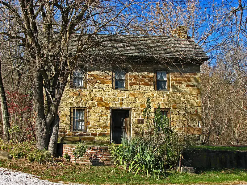The historic Philip Moore Stone House in Washington Township